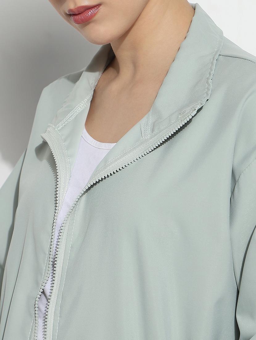 women tapered long sleeve crop windcheater jacket - 21979838 - Standard Image - 4
