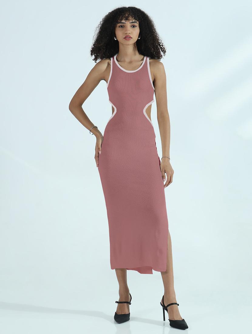 women solid sleeveless cut out bodycon dress - 21979866 - Standard Image - 1