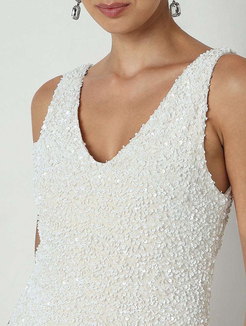 women white sequined sleeveless bodycon dress - 21979870 - Standard Image - 4