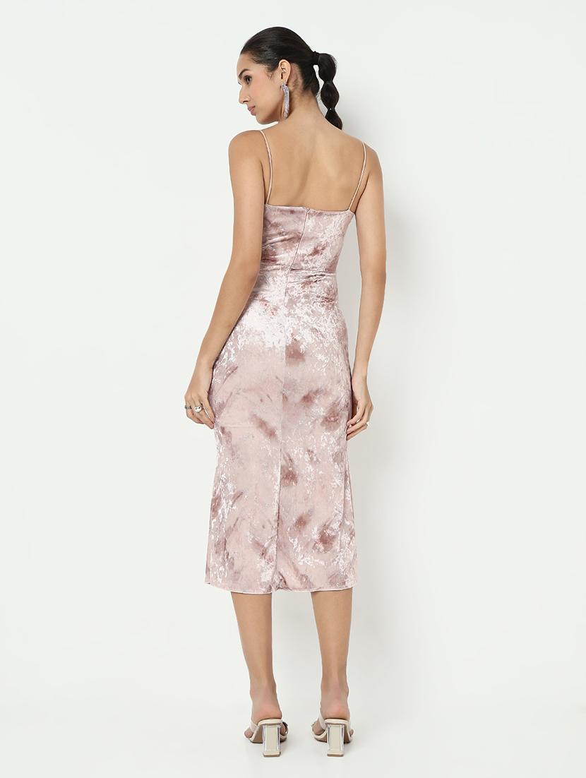 women printed shoulder strap bodycon dress - 21979876 - Standard Image - 4