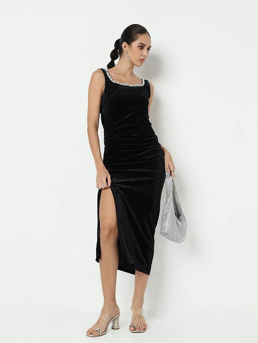 women embellished sleeveless bodycon dress - 21979877 -  Standard Image - 4