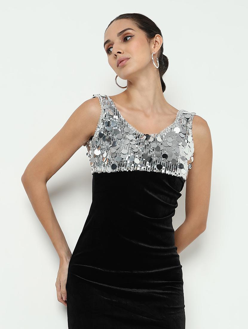 women sequined sleeveless bodycon dress - 21979882 - Standard Image - 4