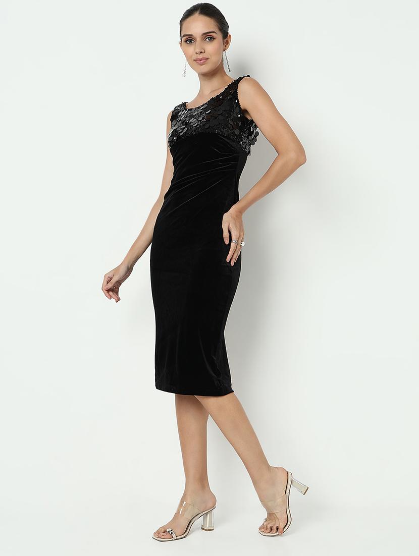 women sequined sleeveless bodycon dress - 21979883 - Standard Image - 1
