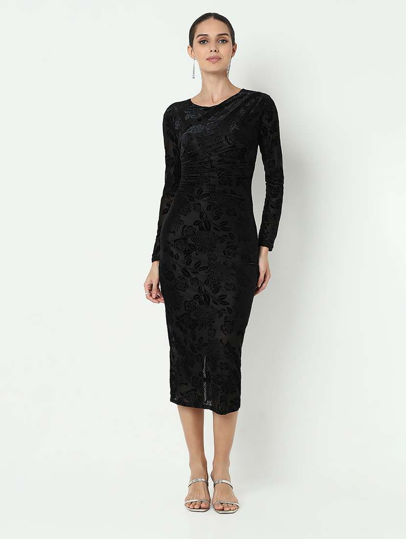 women self designed long sleeve bodycon dress - 21979884 -  Standard Image - 1