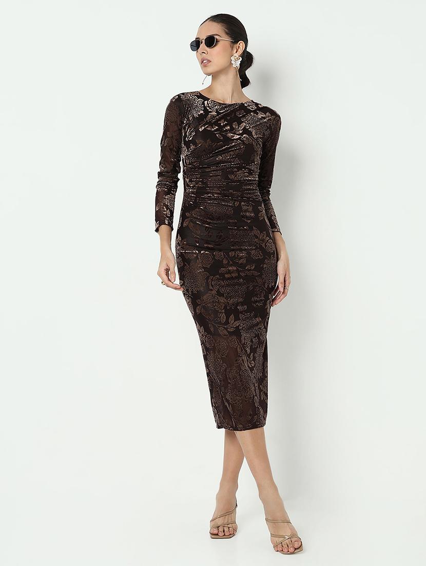 women self designed long sleeve bodycon dress - 21979886 -  Standard Image - 1