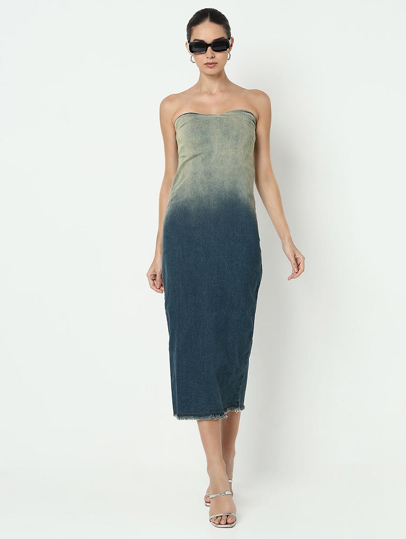 women ombre print tube bodycon dress - 21979890 - Standard Image - 1
