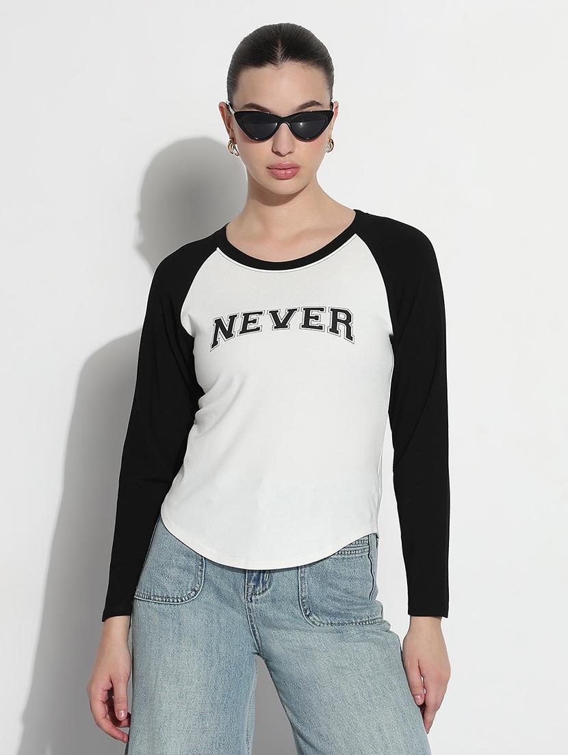 women color blocked long sleeve t-shirt - 21979982 - Standard Image - 1