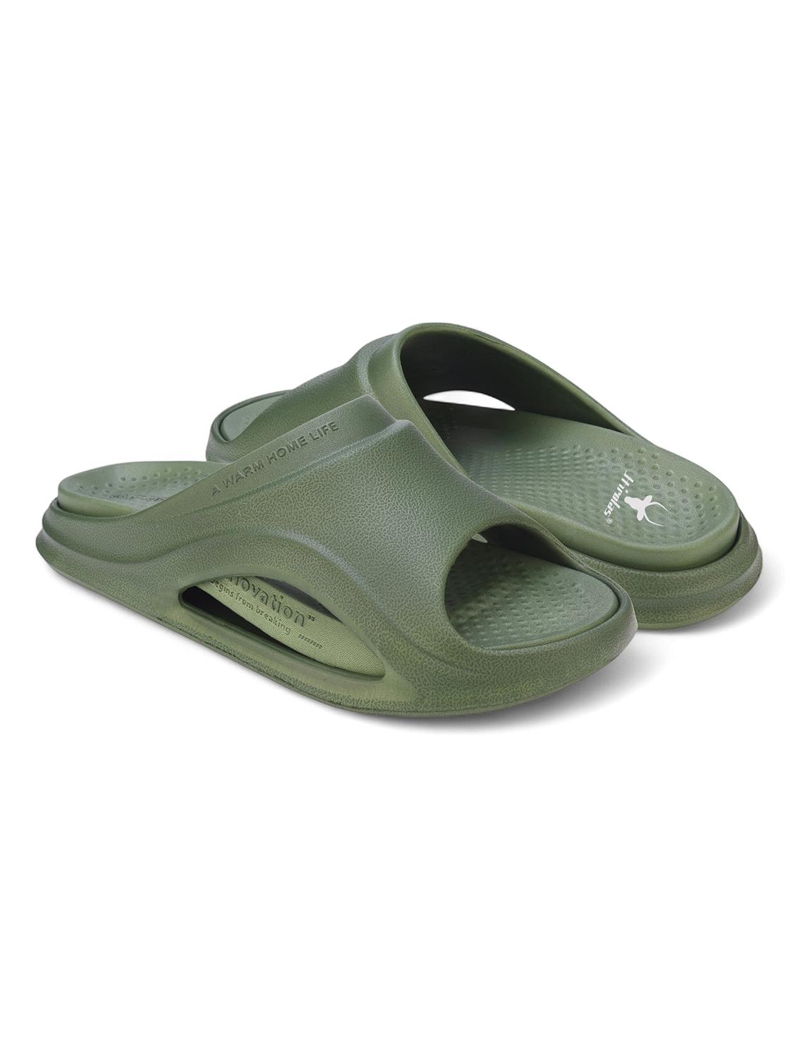 men olive solid slider - 21980071 -  Standard Image - 1