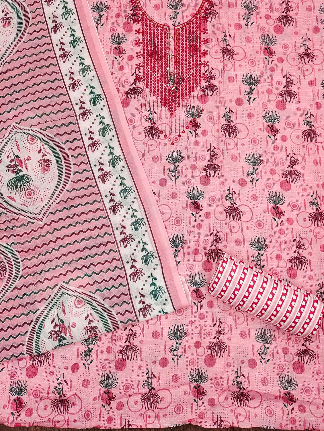 women floral embroidered unstitched suit set - 21980097 -  Standard Image - 1