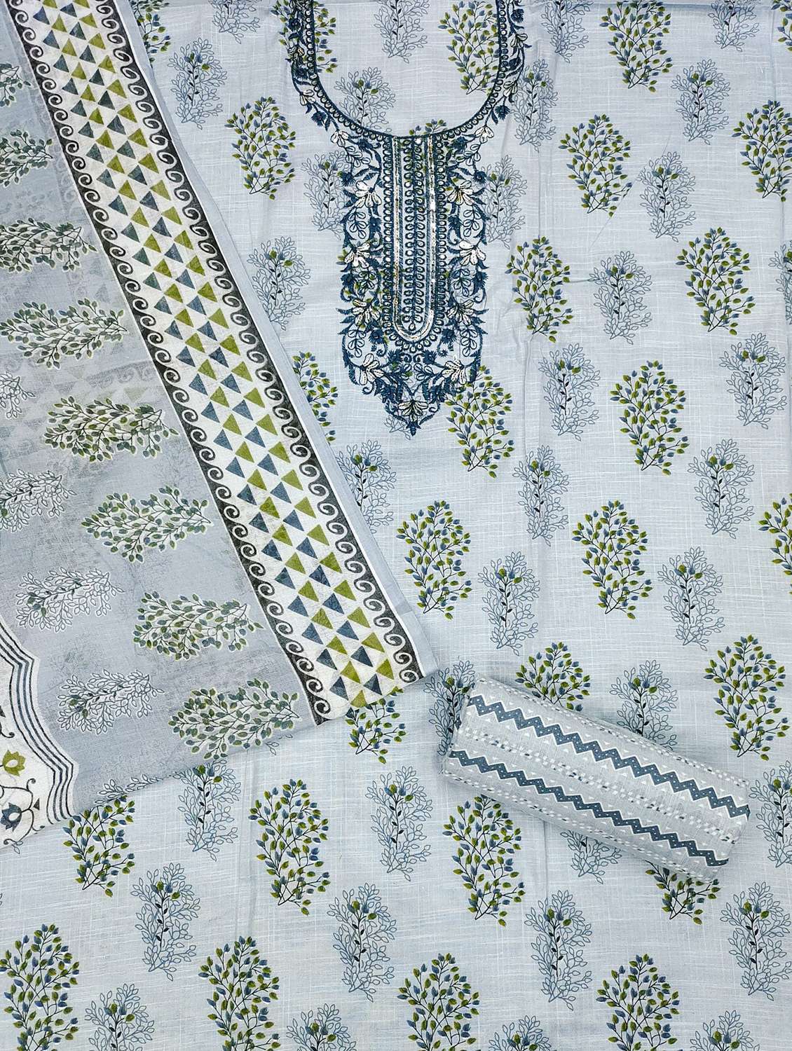 women floral embroidered unstitched suit set - 21980103 -  Standard Image - 1