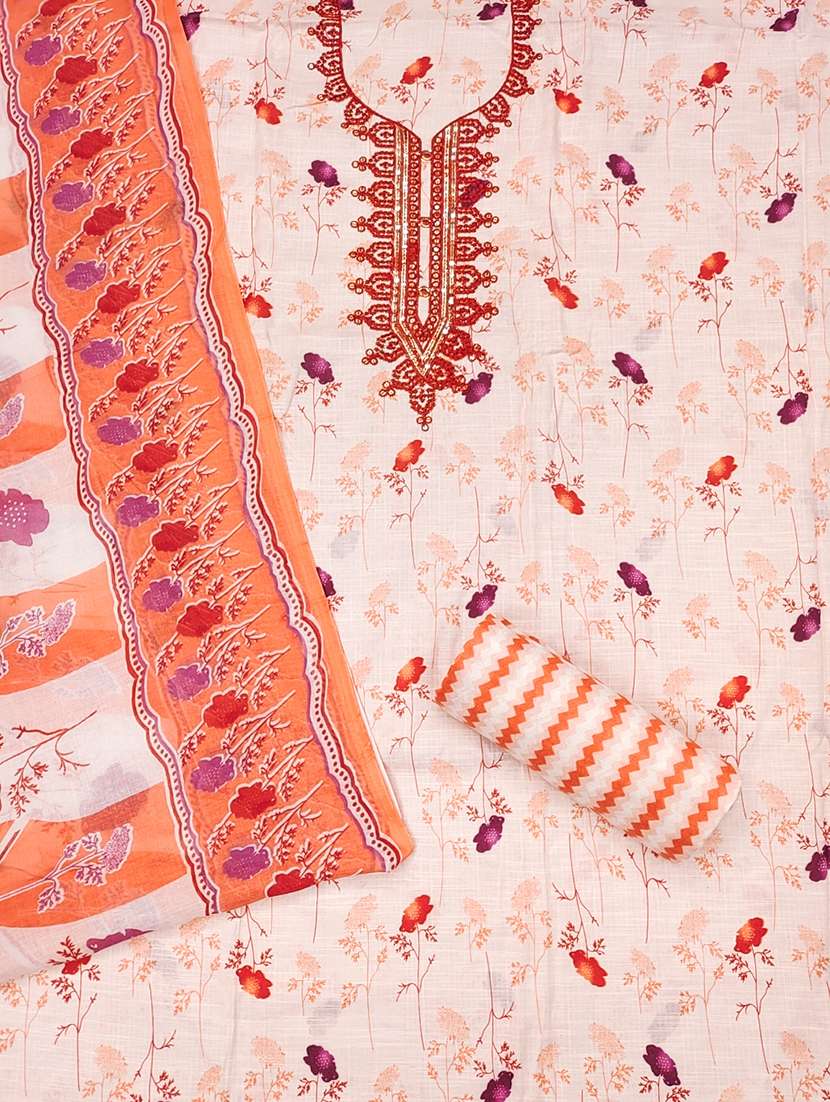 women floral embroidered unstitched suit set - 21980111 -  Standard Image - 1