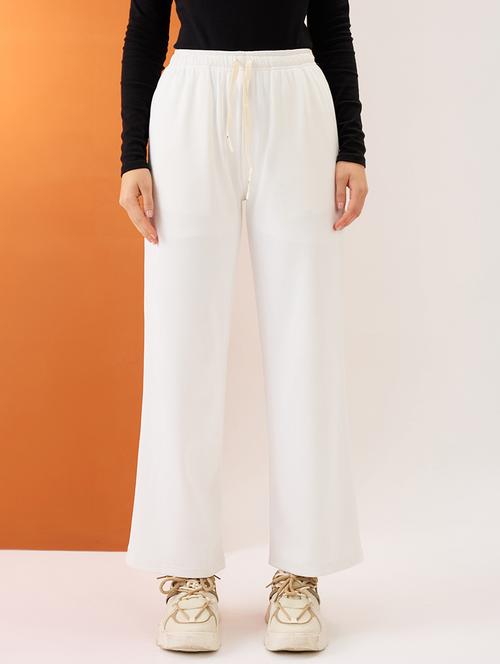women white self design mid-rise stretchable straight fit trousers - 21980146 -  Standard Image - 0