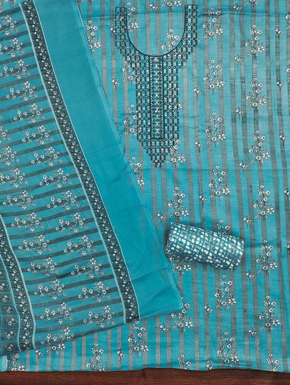 women floral embroidered unstitched suit set - 21980244 -  Standard Image - 1