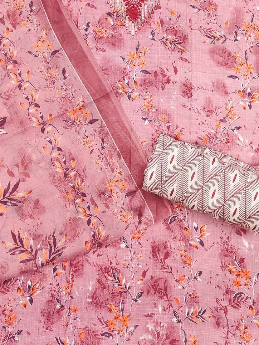 women floral embroidered unstitched suit set - 21980247 -  Standard Image - 1