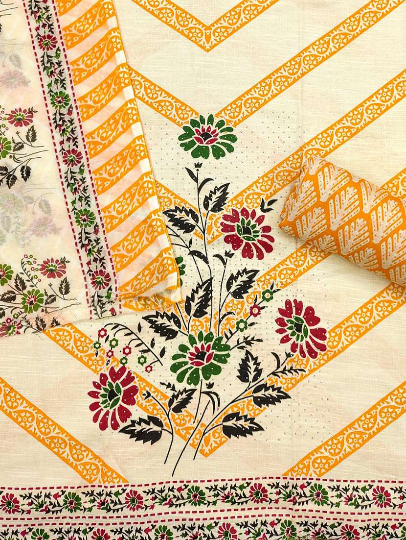 women printed embellished unstitched suit set - 21980259 -  Standard Image - 1