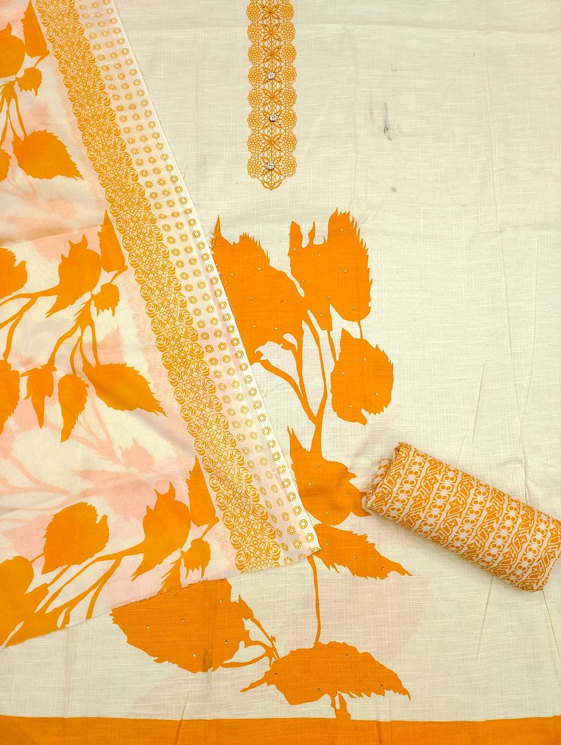 women floral embellished unstitched suit set - 21980264 -  Standard Image - 1