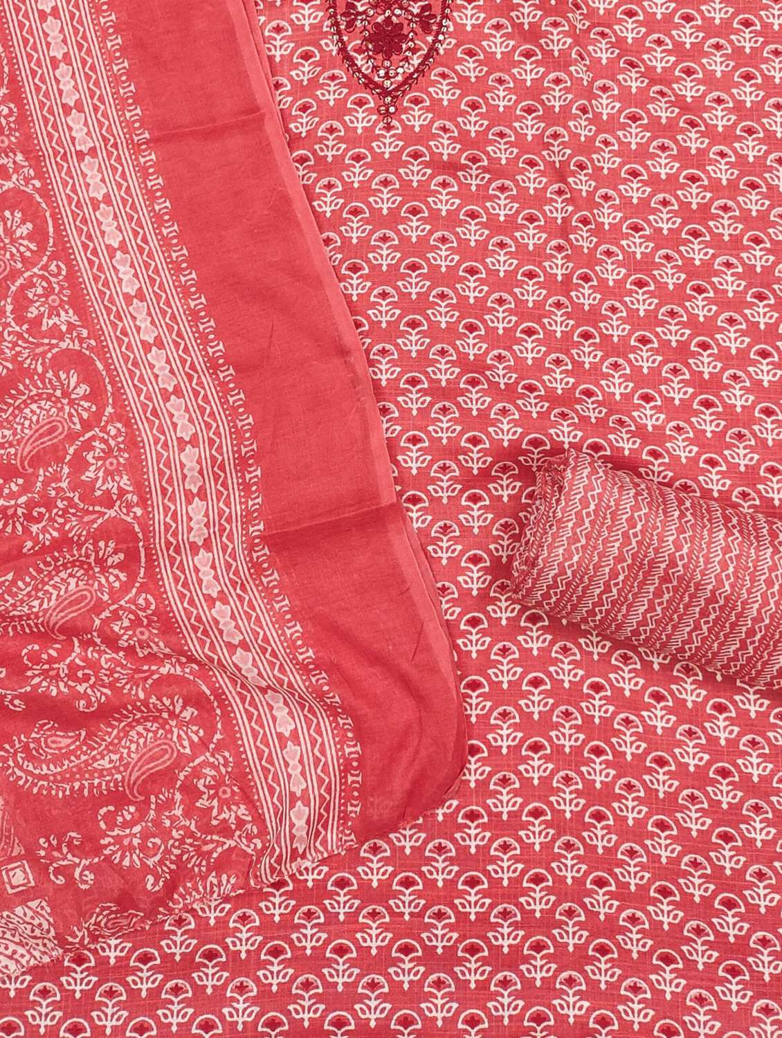 women floral embroidered unstitched suit set - 21980286 -  Standard Image - 1