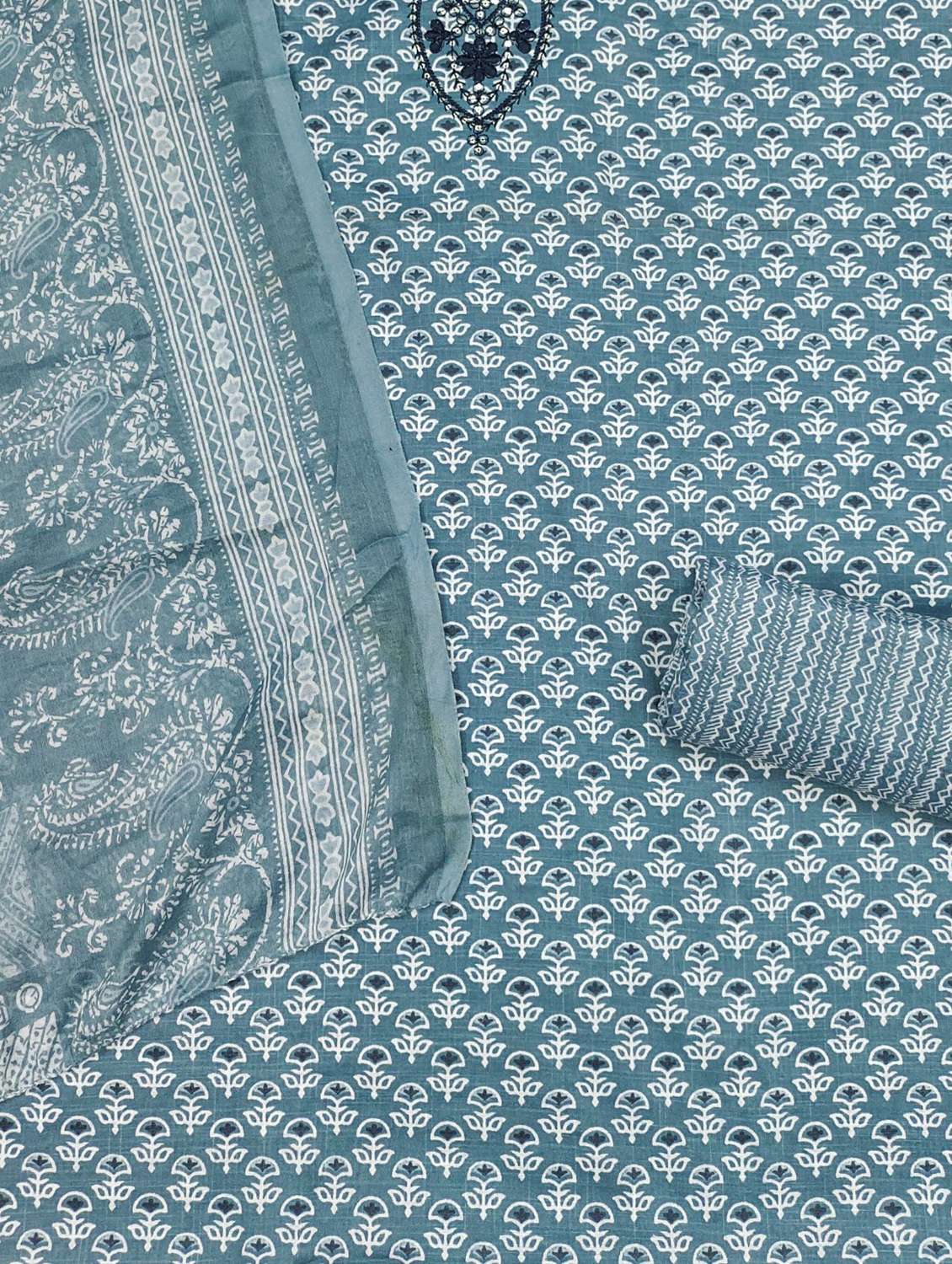 women floral embroidered unstitched suit set - 21980289 -  Standard Image - 1