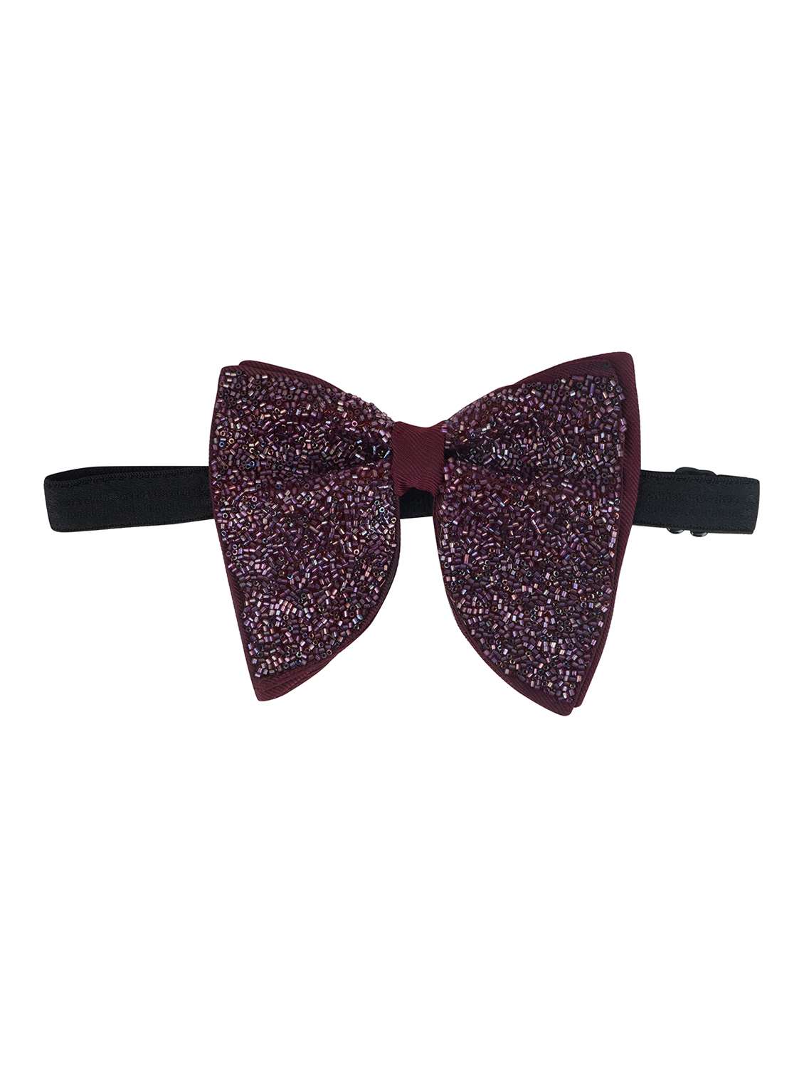 men purple embellished bow tie - 21980296 - Standard Image - 1