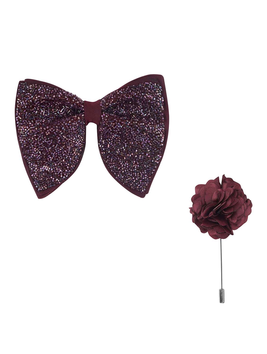 men purple embellished bow tie - 21980296 - Standard Image - 4