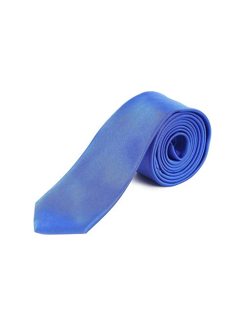 men solid formal polyester blue tie - 21980302 -  Standard Image - 0