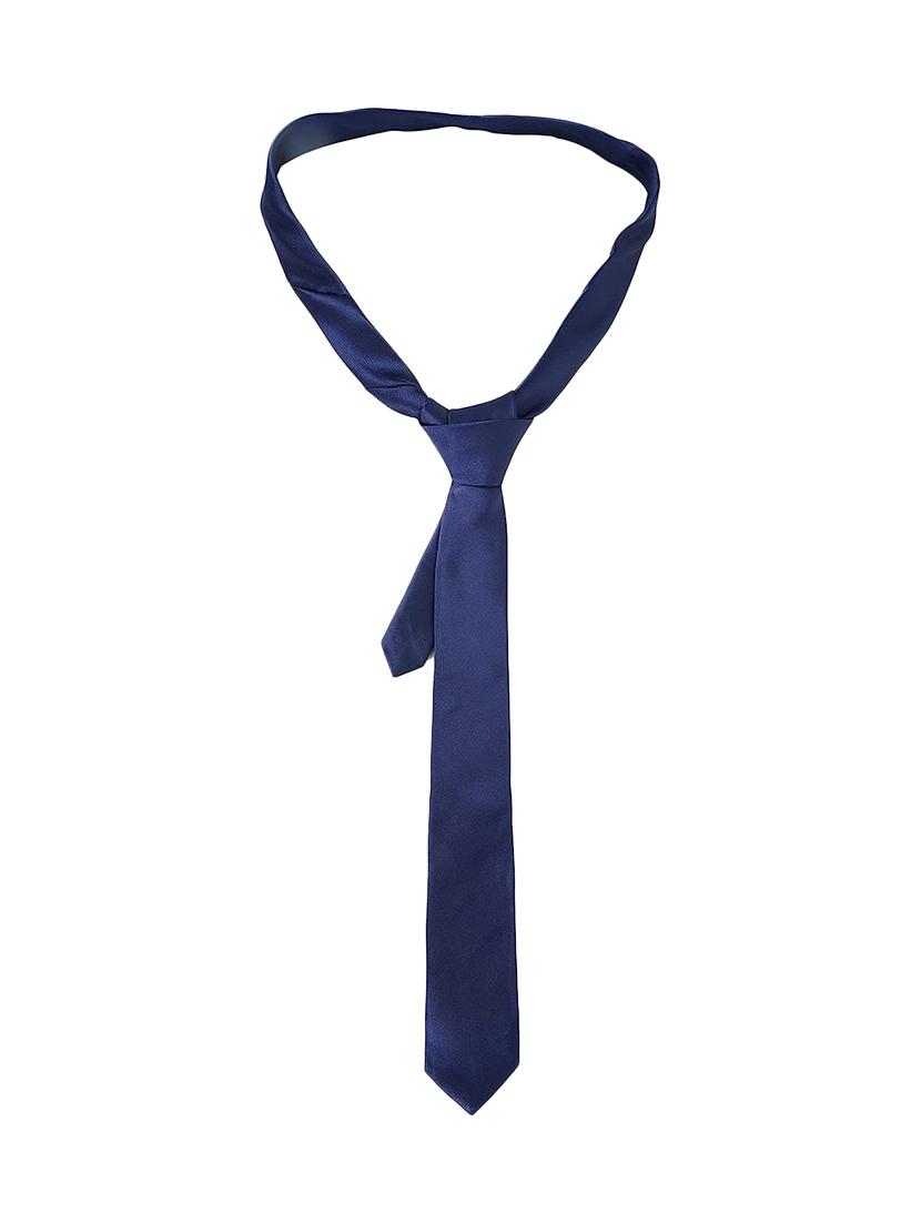 men's blue polyester solid formal tie - 21980303 - Standard Image - 1