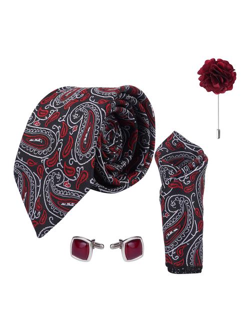 necktie gift set with pocket square cufflinks & brooch pin tie for men - 21980326 -  Standard Image - 0