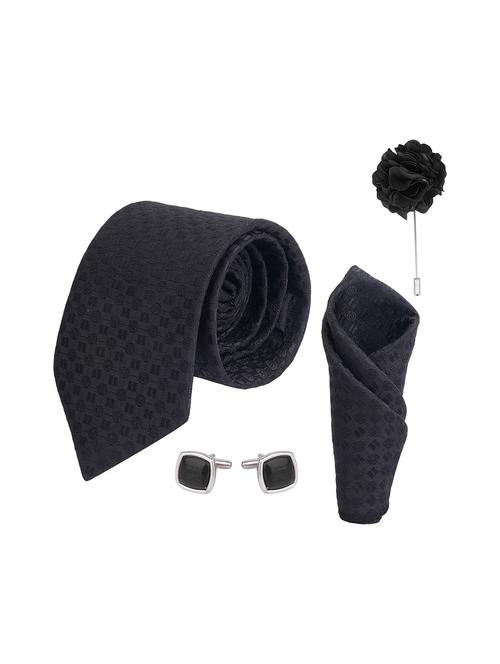 necktie gift set with pocket square cufflinks & brooch pin tie for men - 21980331 -  Standard Image - 0