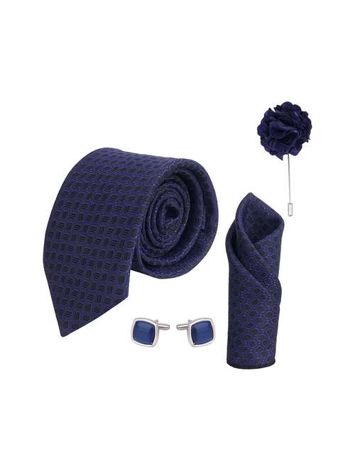 necktie gift set with pocket square cufflinks & brooch pin tie for men - 21980332 -  Standard Image - 0