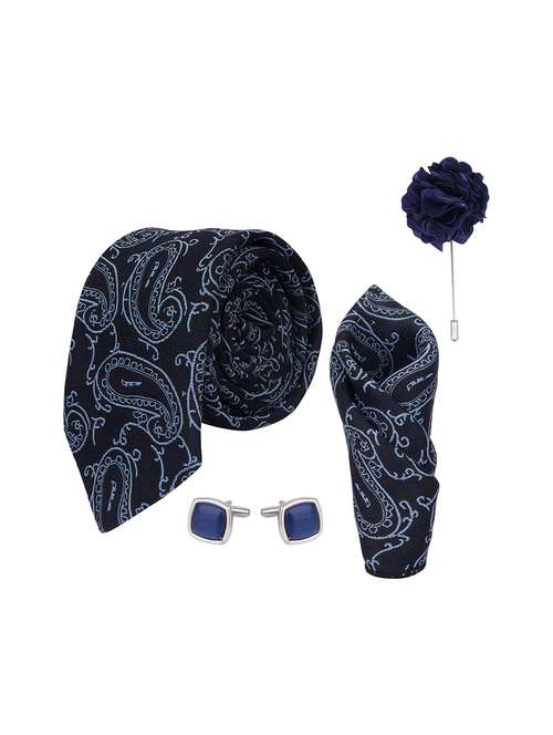 necktie gift set with pocket square cufflinks & brooch pin tie for men - 21980333 -  Standard Image - 0