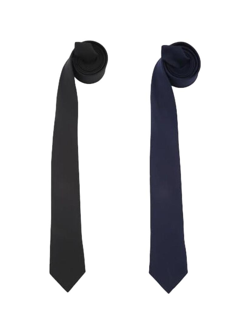 men pack of 2 black solid tie - 21980339 -  Standard Image - 1