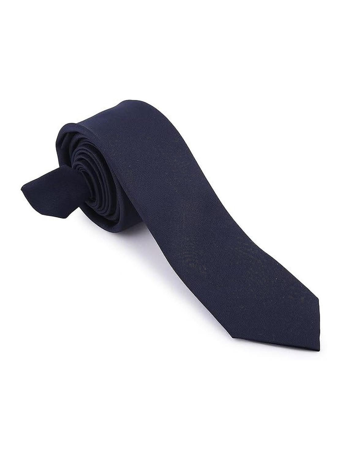 men navy blue solid formal tie - 21980342 - Standard Image - 1