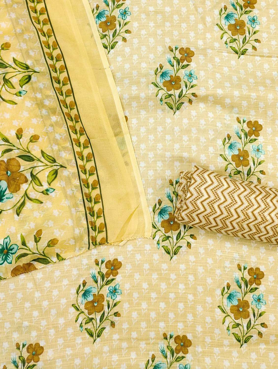 women floral embroidered unstitched suit set - 21980350 -  Standard Image - 1