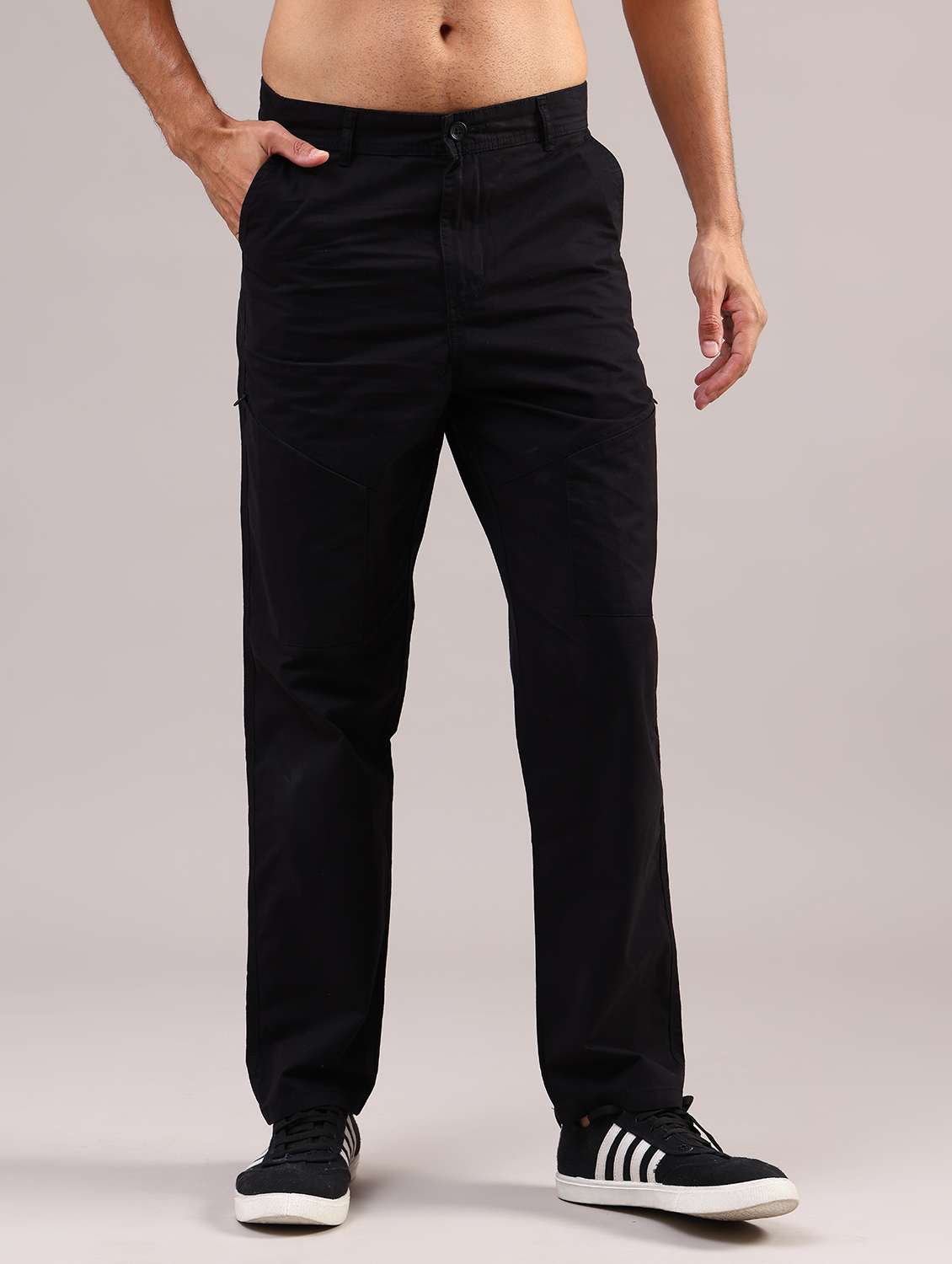 women solid mid rise staright fit chinos  - 21980493 -  Standard Image - 1