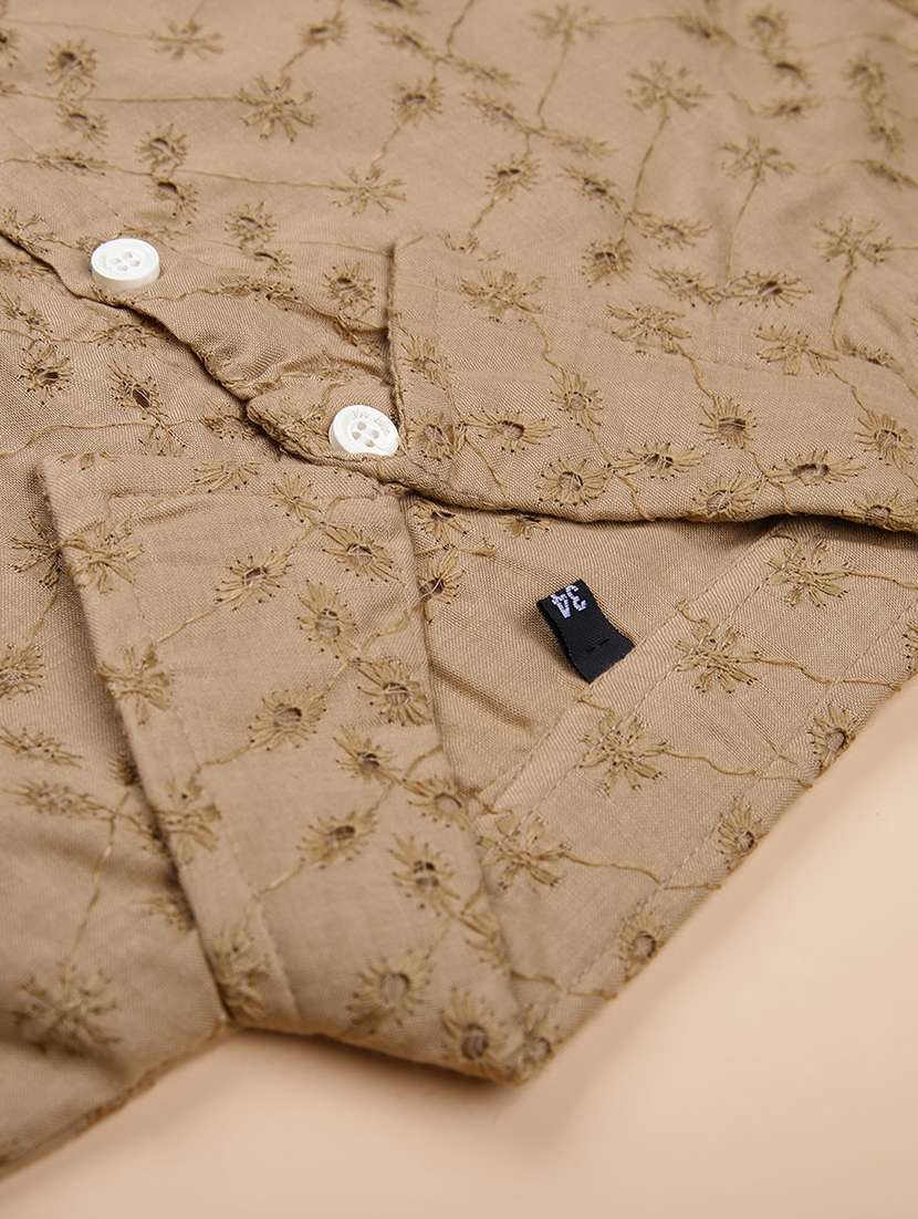 girls self designed collared puff sleeve top - 21980539 -  Standard Image - 1