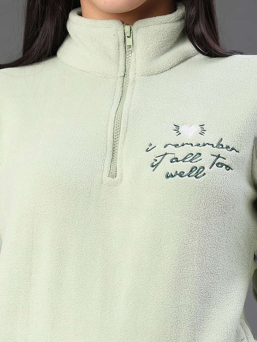 women solid long sleeve sweatshirt - 21980665 -  Standard Image - 4