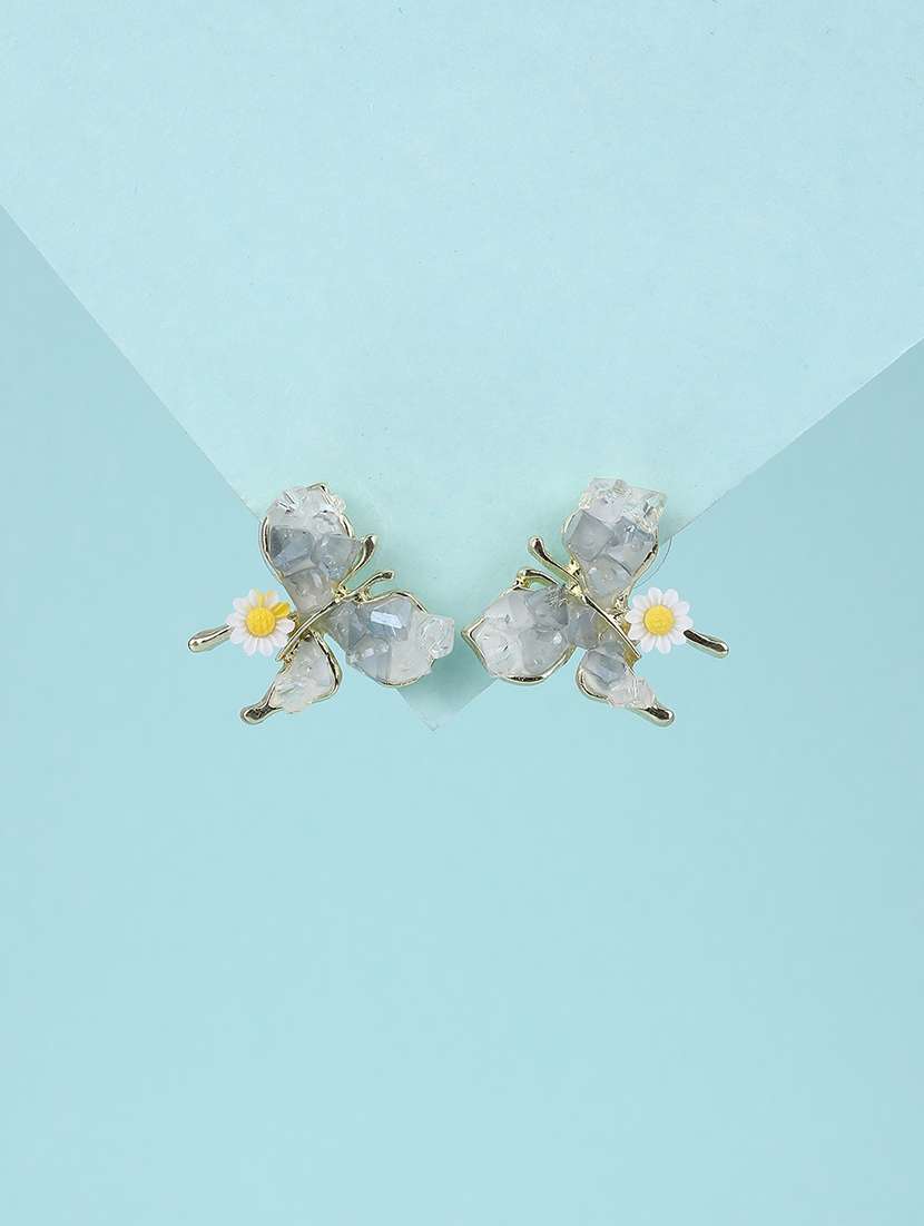 cute butterfly daisy stud earrings - 21980690 -  Standard Image - 1