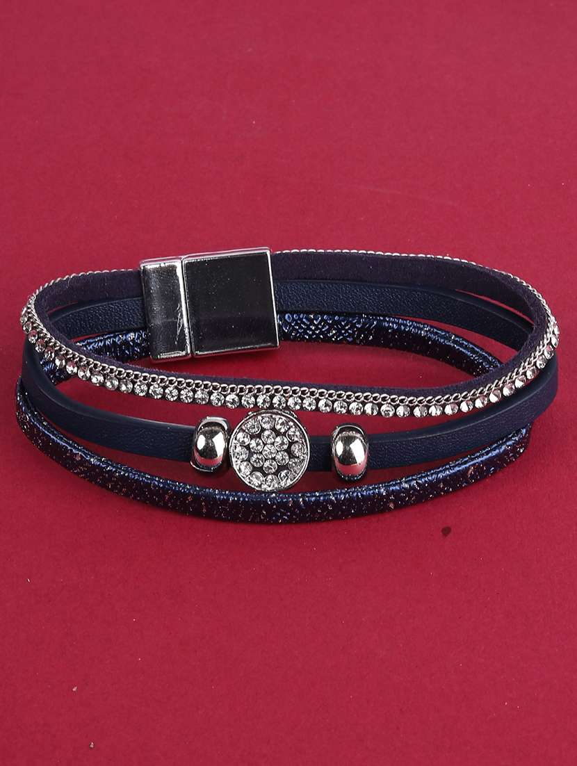 blue magnetic bracelet with rhinestone charm - 21980716 -  Standard Image - 1