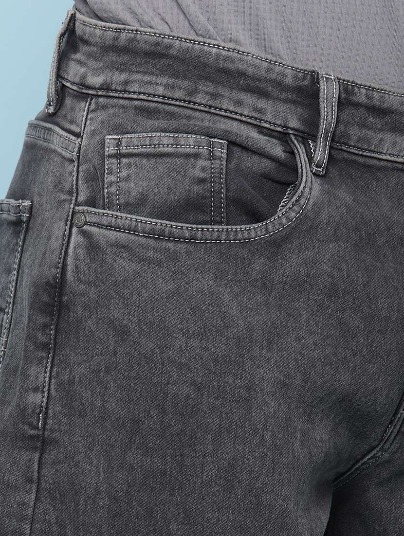 Men Plain Mid Rise Full Length Straight Jeans - 21980796 -  Standard Image - 1