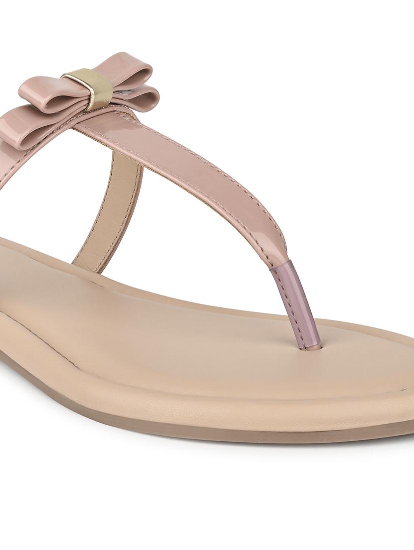 women nude solid slip on flats - 21980895 - Standard Image - 4