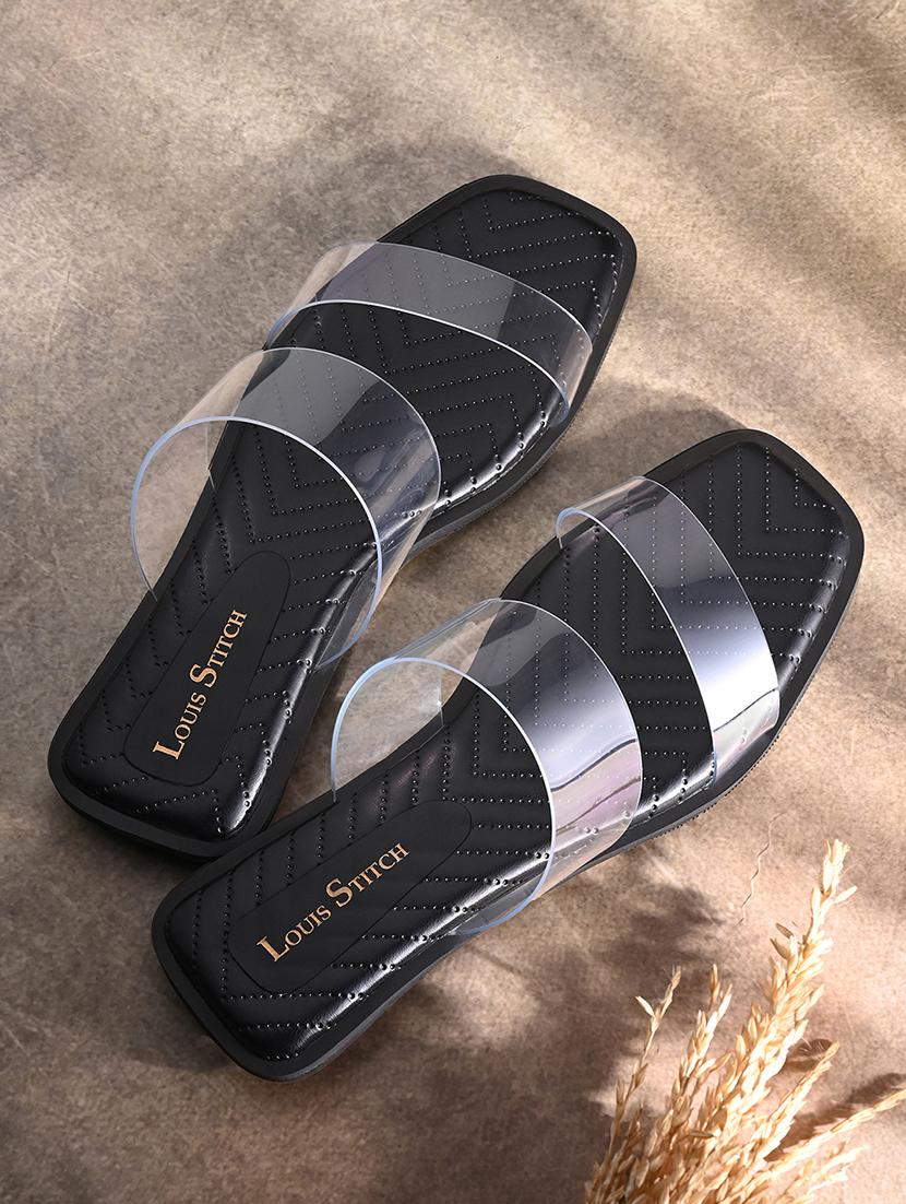 women black solid slip on flat - 21980901 - Zoom Image - 0