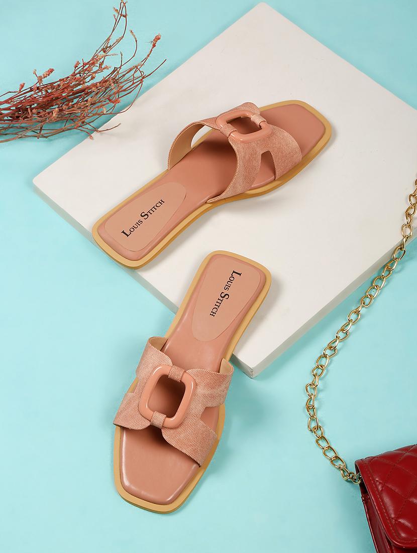 women nude solid slip on flat - 21980902 -  Zoom Image - 0