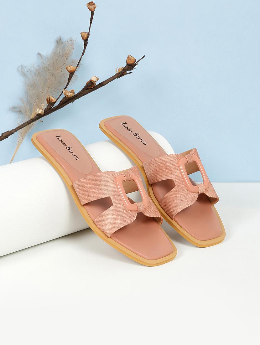 women nude solid slip on flat - 21980902 - Standard Image - 1