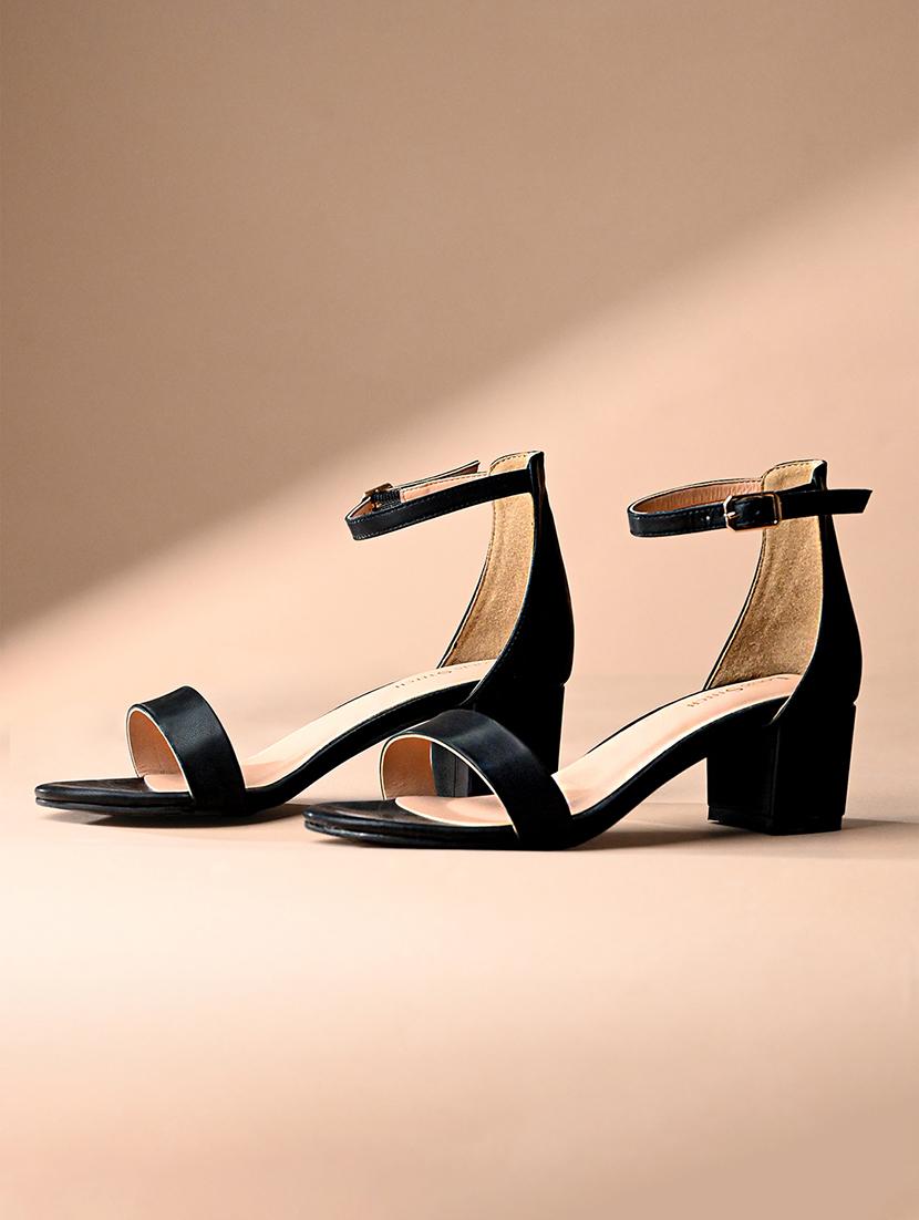 women solid ankle strap block sandal - 21980908 -  Standard Image - 1