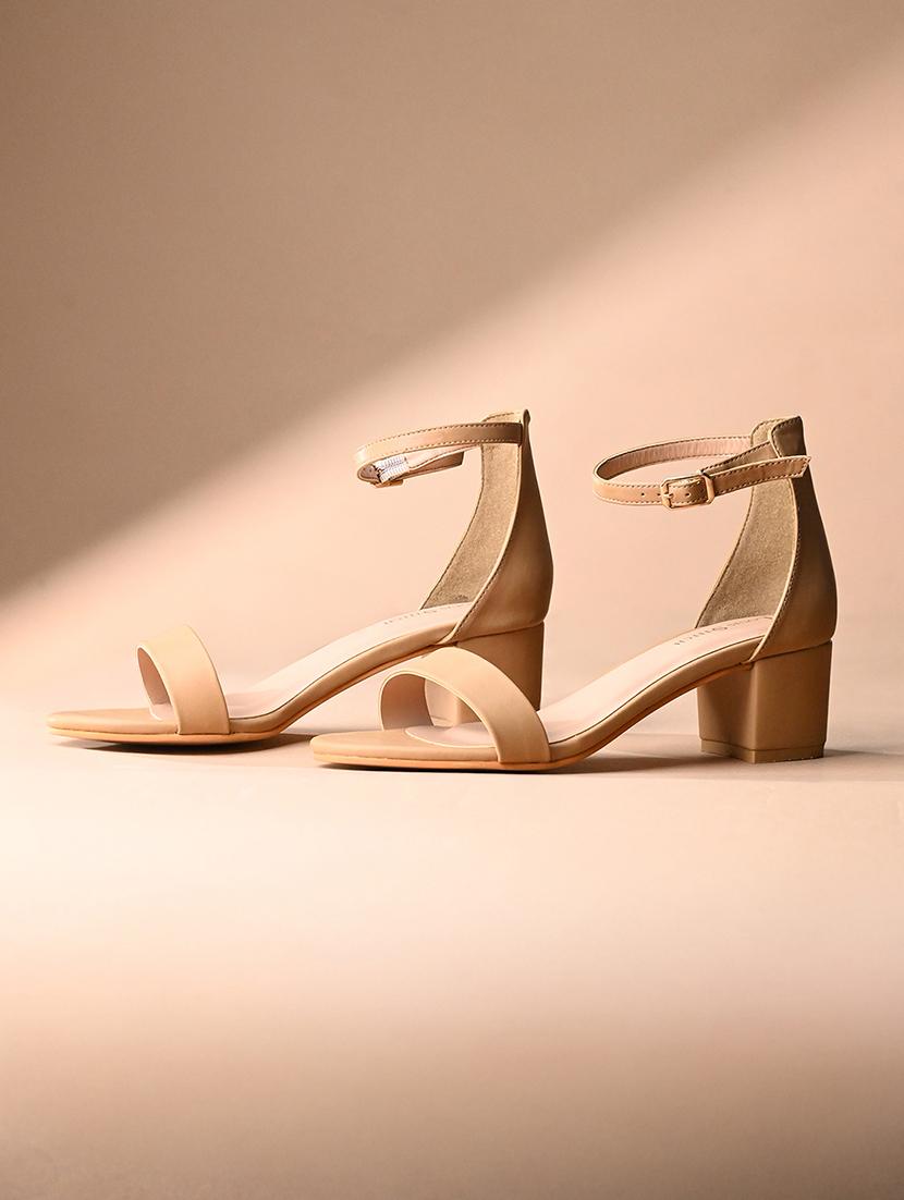 women solid ankle strap block sandal - 21980910 - Standard Image - 1