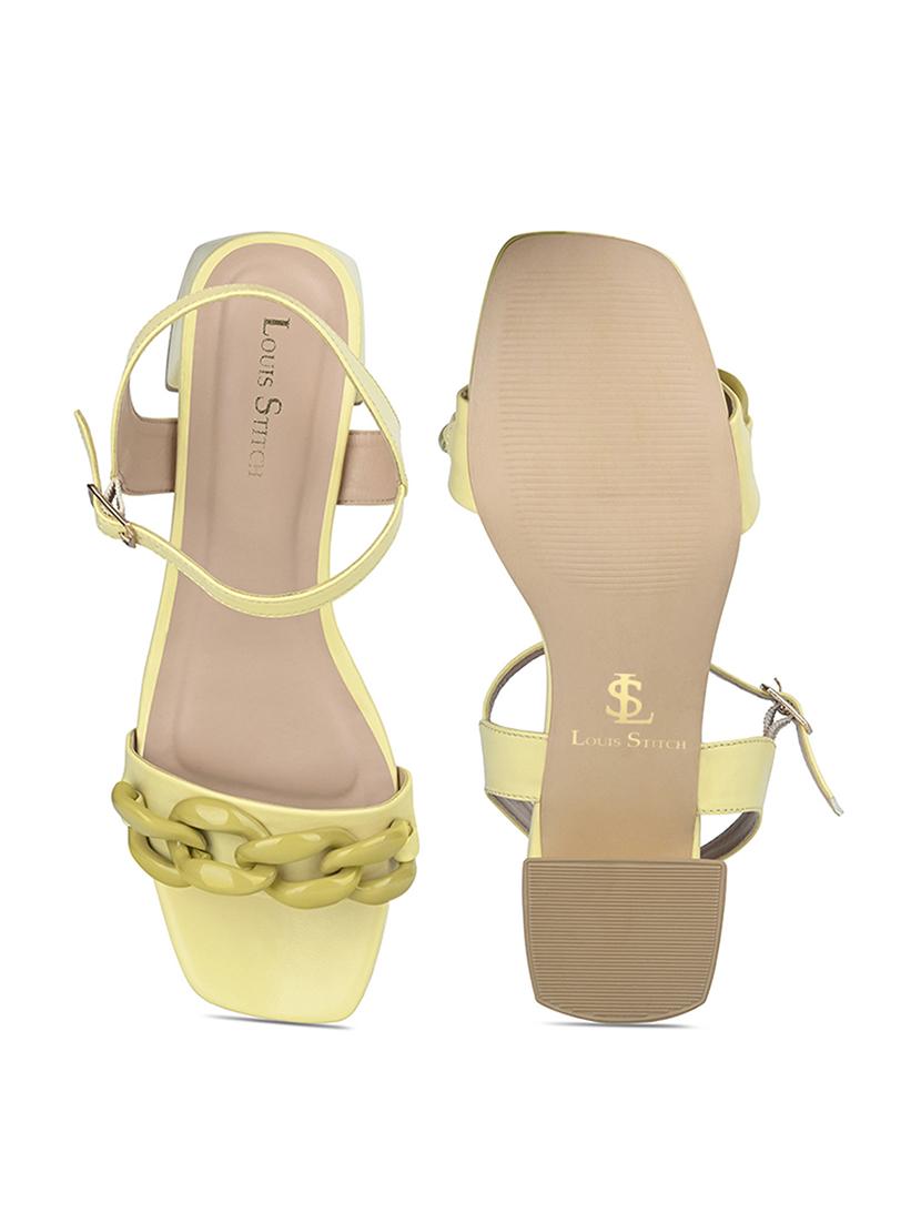 women solid back strap block sandal - 21980911 - Standard Image - 4