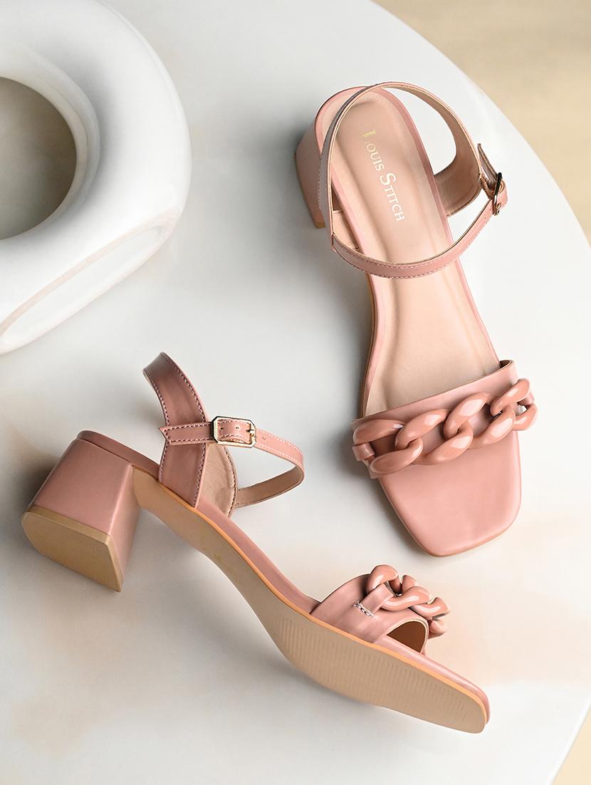 women solid back strap block sandal - 21980912 - Zoom Image - 0