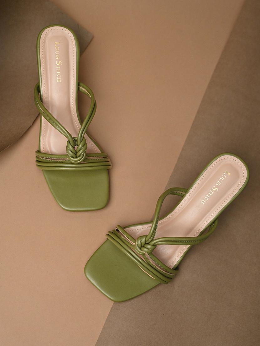 women solid slip on heels - 21980921 - Standard Image - 1