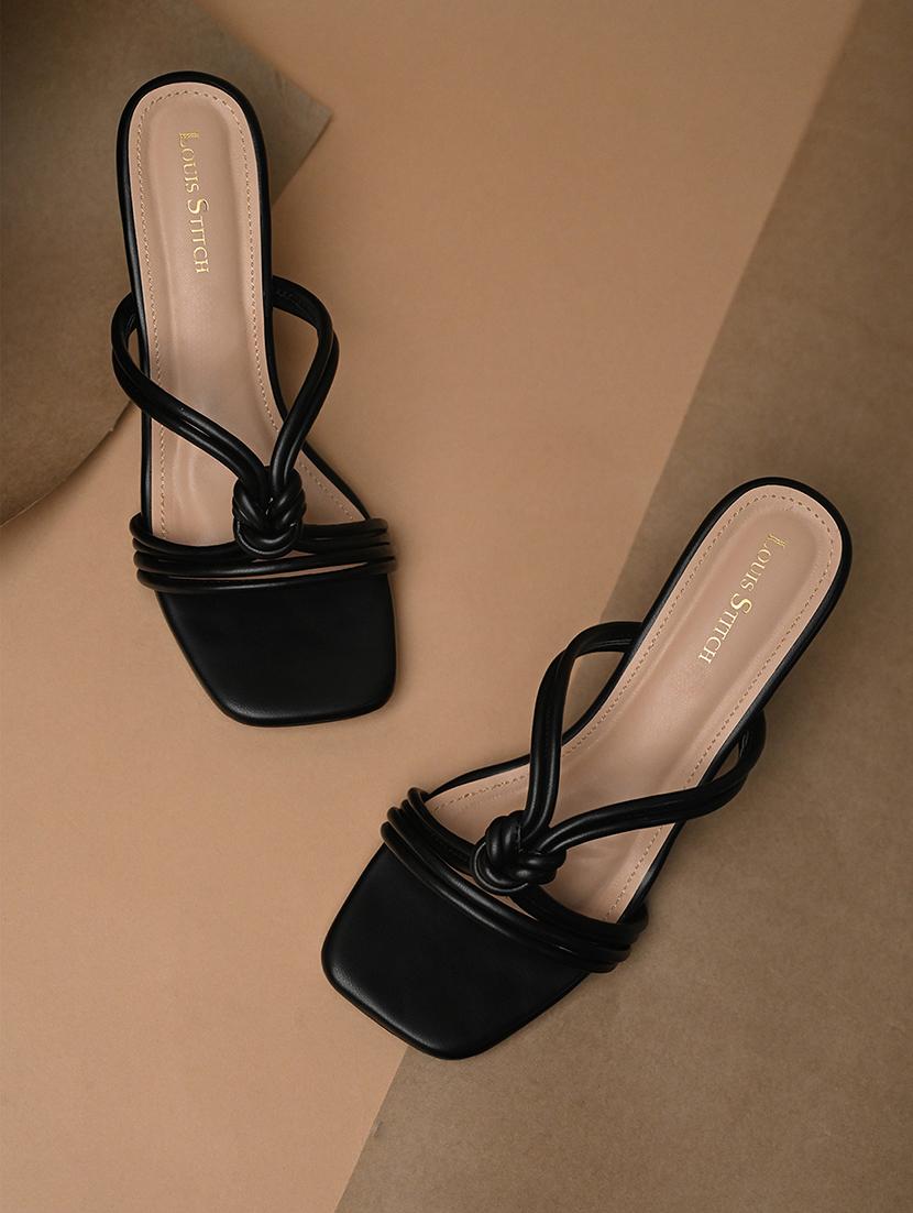 women solid slip on heels - 21980922 - Standard Image - 1