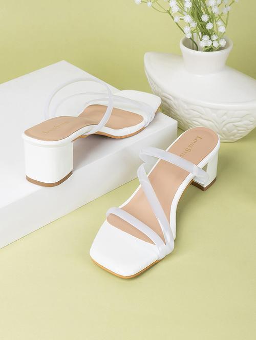 women solid slip on block heels - 21980923 - Standard Image - 0